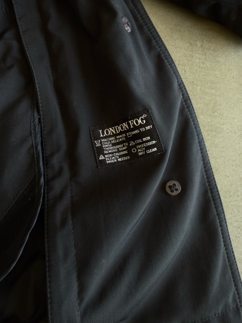 London Fog / Midweight Trench Coat / black - Picture 5 of 13